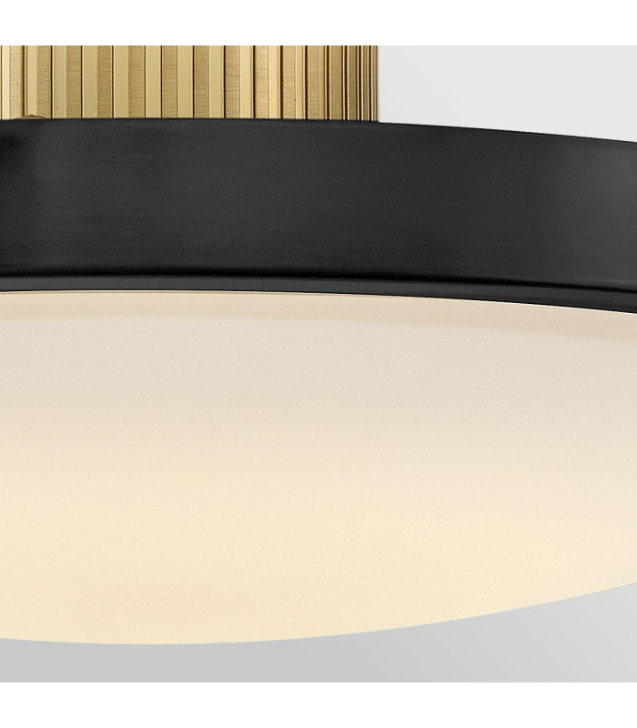 Kieran Integrated LED Semi-Flush Ceiling Light Black & Brass 2700K 3000K 3500K 4000K 5000K-6