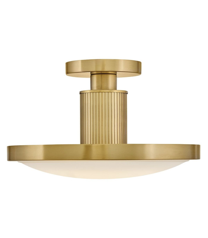 Kieran Integrated LED Semi-Flush Ceiling Light Laquered Brass 2700K 3000K 3500K 4000K 5000K-6