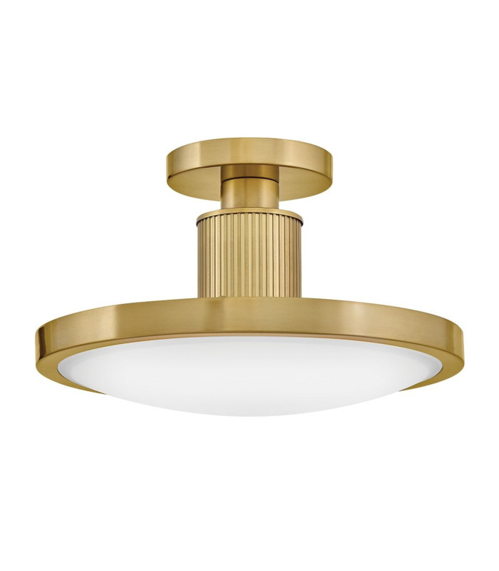 Kieran Integrated LED Semi-Flush Ceiling Light Laquered Brass 2700K 3000K 3500K 4000K 5000K-7