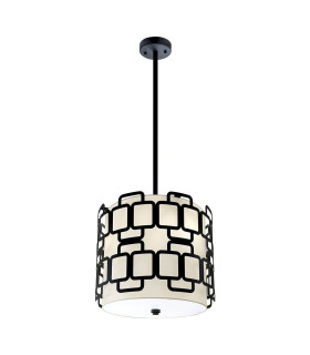 Sabina 3 Light Pendant Light Black-1