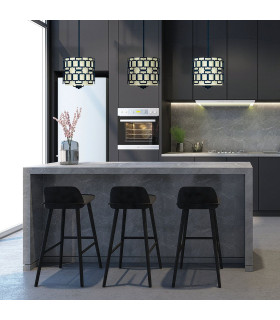 Sabina 3 Light Pendant Light Black-2