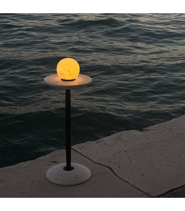 Luna Integrated LED Rechargeable Stone Table Lamp Painted 3000K IP20-6