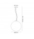 Globe Ceiling Pendant 40cm Round 1 x E27, Chrome - 2