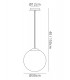 Globe Ceiling Pendant 30cm Round 1 x E27, Chrome - 2
