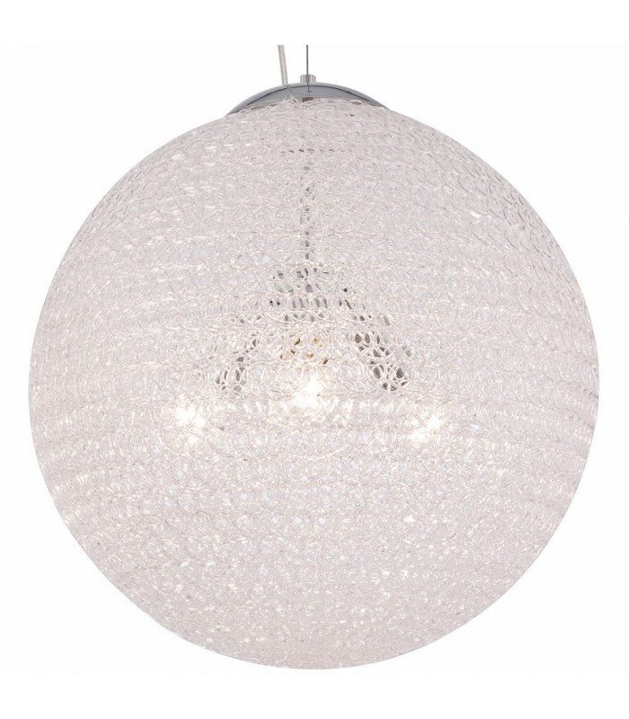 Globe Ceiling Pendant 30cm Round 1 x E27, Chrome - 3