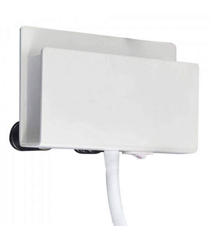 Wall Light Rectangular 2 x 3W LED 3000K, 470lm, Switched White - 3