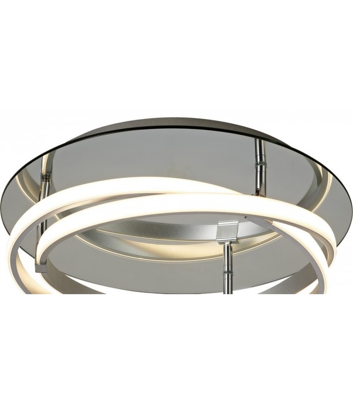 Flush 30W LED 3000K, 2500lm, Dimmable Silver, Polished Chrome, White Acrylic - 3