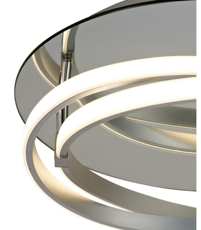 Flush 30W LED 3000K, 2500lm, Dimmable Silver, Polished Chrome, White Acrylic - 4