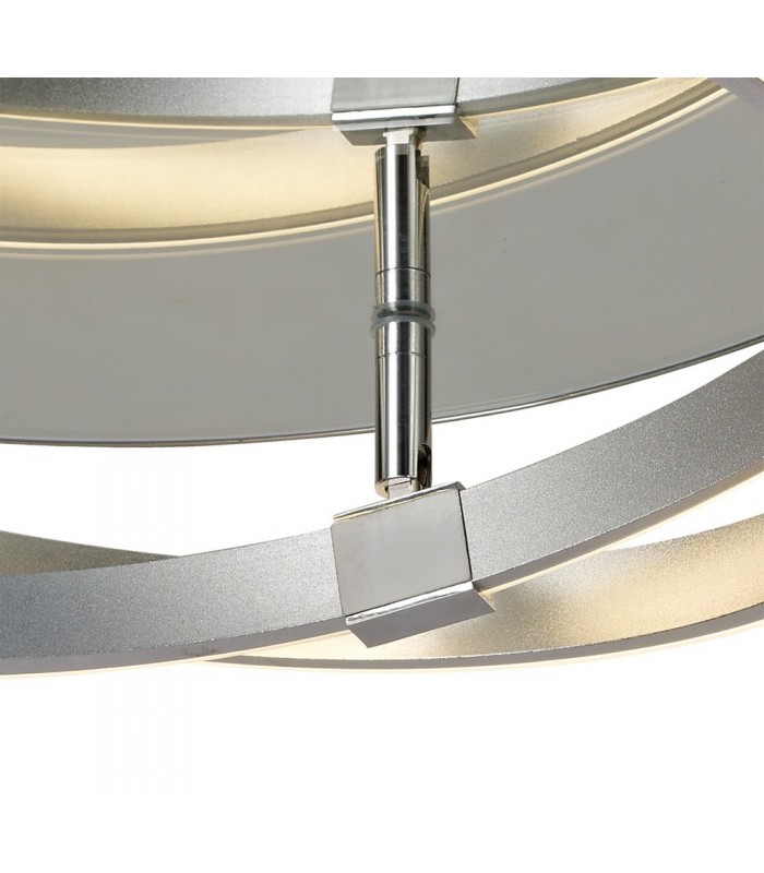Flush 30W LED 3000K, 2500lm, Dimmable Silver, Polished Chrome, White Acrylic - 5