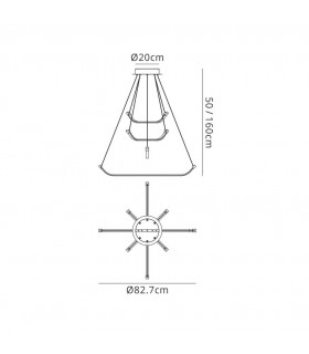 Ceiling LED Light 36W, 2800lm, 3000K Dimmable Polished Chrome, White Acrylic - 2