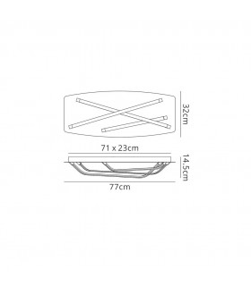 Flush LED Light 25W, 1900lm, 3000K Dimmable Polished Chrome, White Acrylic - 2