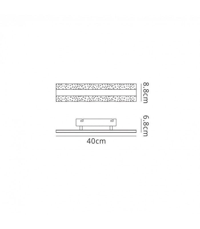 Wall Lamp Rectangular 40cm 16W LED 4000K, 1120lm, Chrome - 2