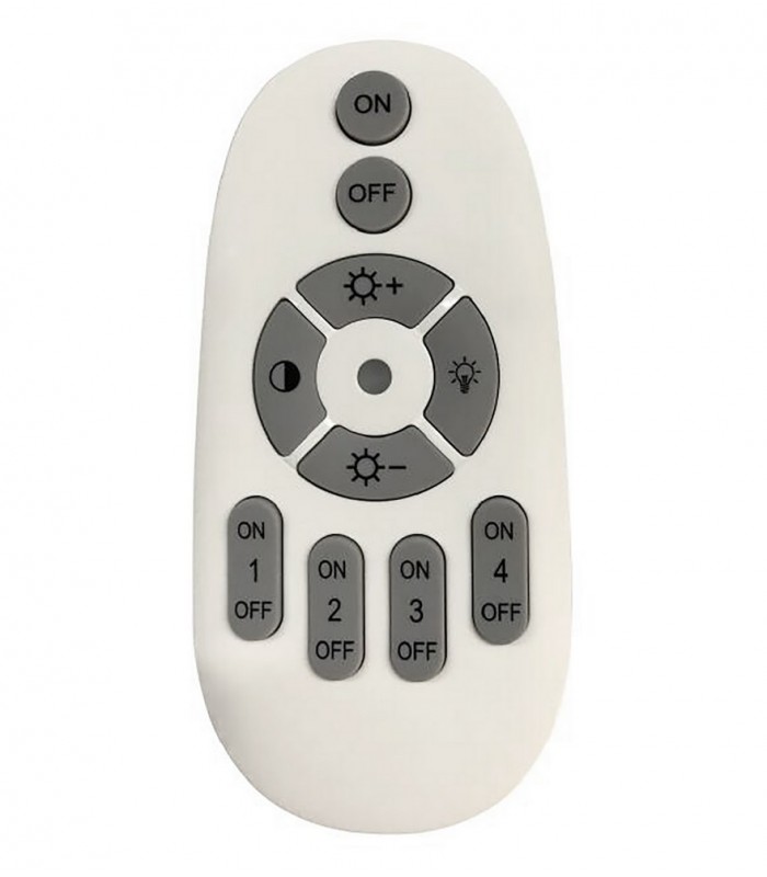 Ceiling Pendant Round 40cm, 3 Ring, 54W LED 3000K, 2000lm, RF Remote Control White - 3