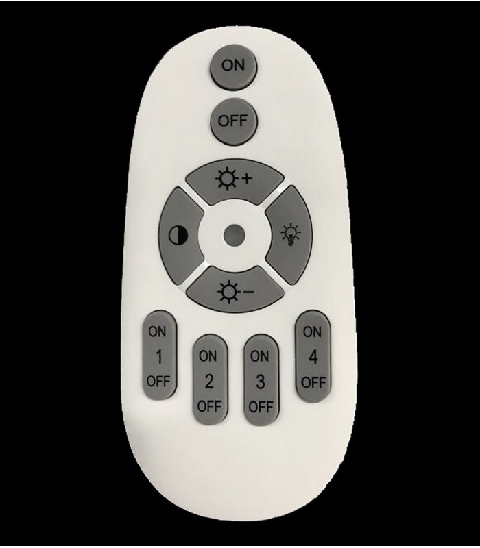 Ceiling Pendant Round 40cm, 3 Ring, 54W LED 3000K, 2000lm, RF Remote Control White - 6