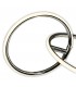 Semi Flush Ceiling Light 108cm x 35cm, 5 Ring, 59W LED 3000K, 2600lm, Chrome, RF Remote Control - 6