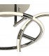 Semi Flush Ceiling Light 108cm x 35cm, 5 Ring, 59W LED 3000K, 2600lm, Chrome, RF Remote Control - 7