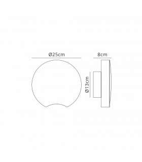 Flush Ceiling Light , Wall Light 25cm Diameter 14W LED 3000K, 720lm, White - 2