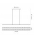 Ceiling Pendant Rectangular 120cm 48W LED 4000K, 3360lm, Chrome - 2