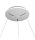 Dimmable Ring Ceiling Pendant 90cm Round 60W LED 3000K, 4200lm, White - 3