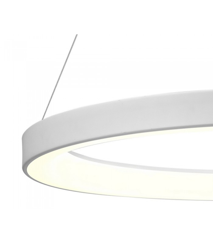 Dimmable Ring Ceiling Pendant 90cm Round 60W LED 3000K, 4200lm, White - 4