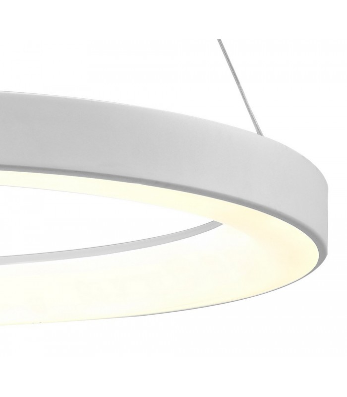 Dimmable Ring Ceiling Pendant 90cm Round 60W LED 3000K, 4200lm, White - 6
