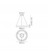 Dimmable RIng Ceiling Pendant 65cm Round 50W LED 3000K, 3500lm, White - 2
