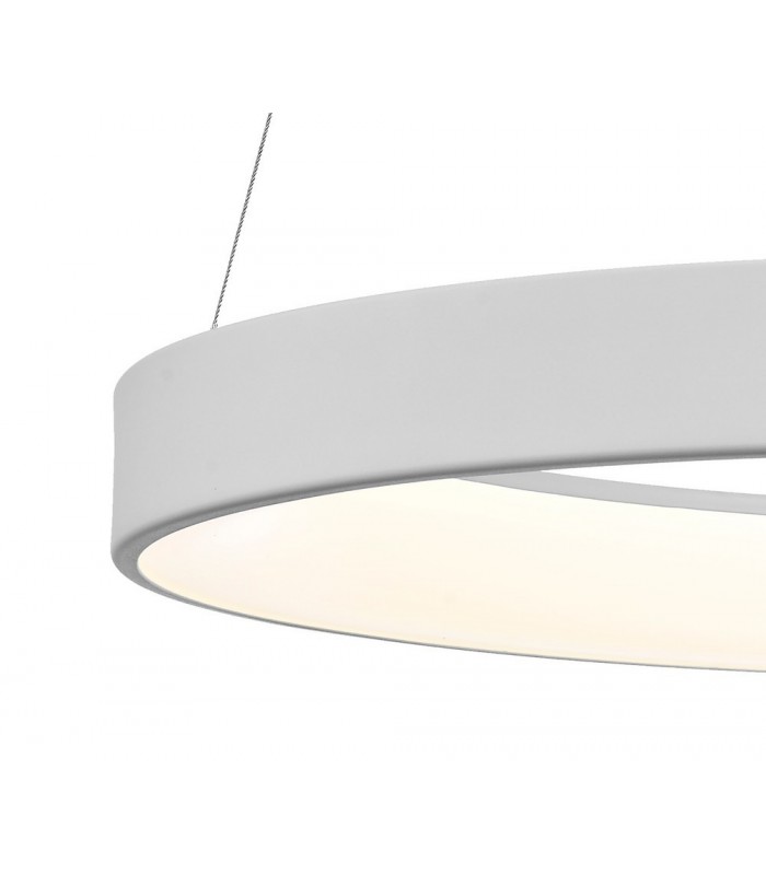 Dimmable RIng Ceiling Pendant 65cm Round 50W LED 3000K, 3500lm, White - 5
