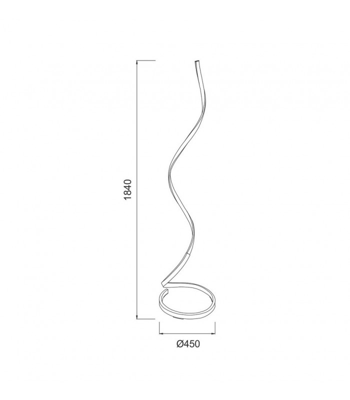 XL Floor Lamp 20W LED 2800K, 1800lm, Dimmable Frosted Acrylic, Brown Oxide - 2