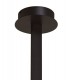 XL Semi Flush Ceiling 50W LED 2800K, 3900lm, Frosted Acrylic, Brown Oxide - 3