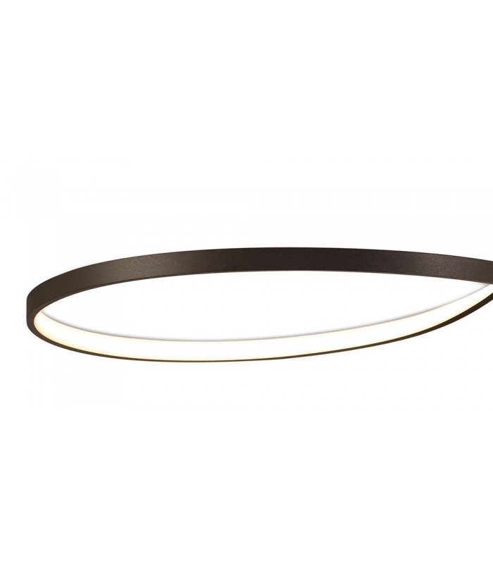 XL Semi Flush Ceiling 50W LED 2800K, 3900lm, Frosted Acrylic, Brown Oxide - 5