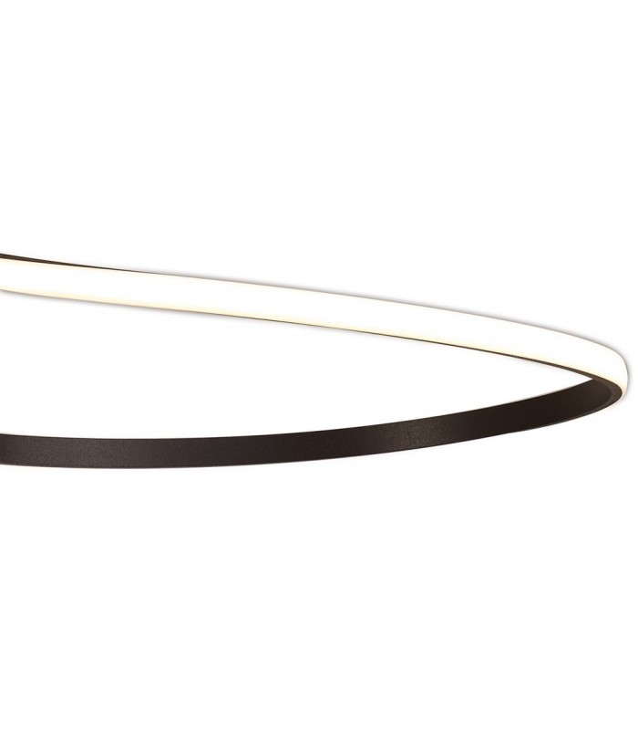 XL Semi Flush Ceiling 50W LED 2800K, 3900lm, Frosted Acrylic, Brown Oxide - 7