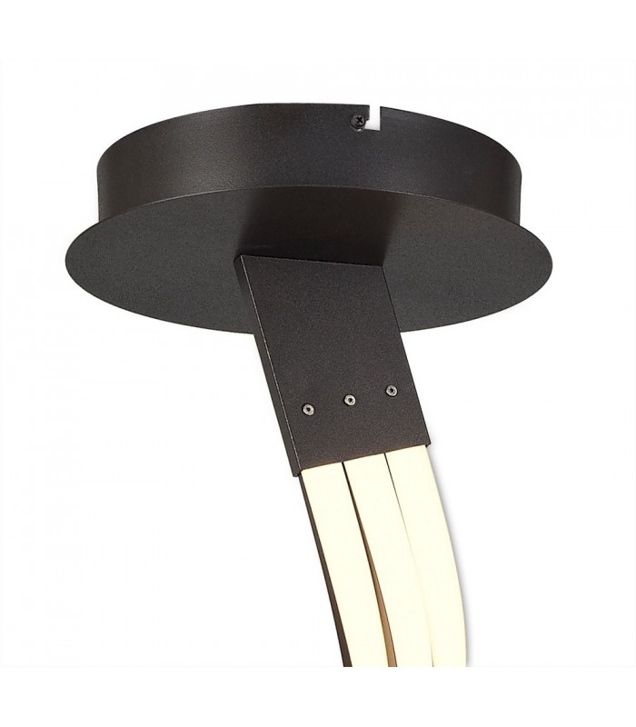 XL Semi Flush Ceiling 80W LED 2800K, 6200lm, Frosted Acrylic, Brown Oxide - 3