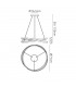 Ceiling Pendant 60W LED 2800K, 4500lm, Brown Oxide, White Acrylic - 2