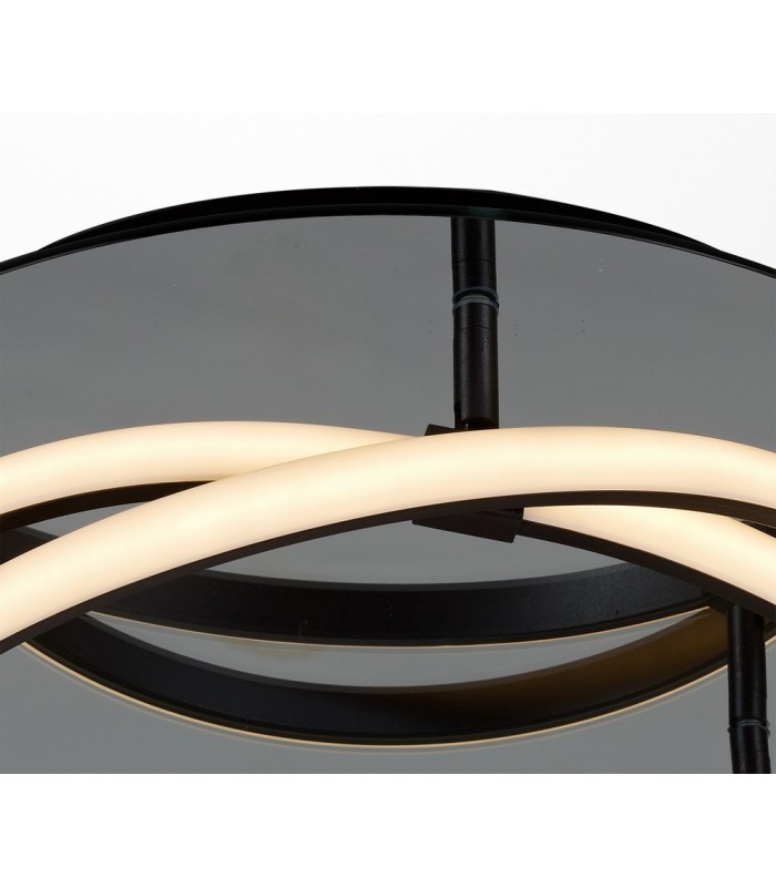Flush 30W LED 2800K, 2500lm, Dimmable, Brown Oxide, White Acrylic - 4
