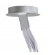 Semi Flush Ceiling 80W LED 3000K, 6200lm, Dimmable Silver, Frosted Acrylic, Polished Chrome - 3