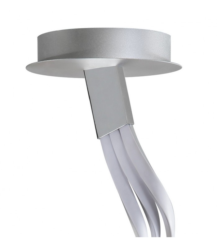 Semi Flush Ceiling 80W LED 3000K, 6200lm, Dimmable Silver, Frosted Acrylic, Polished Chrome - 3