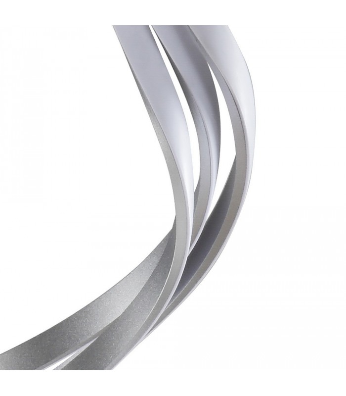 Semi Flush Ceiling 80W LED 3000K, 6200lm, Dimmable Silver, Frosted Acrylic, Polished Chrome - 4