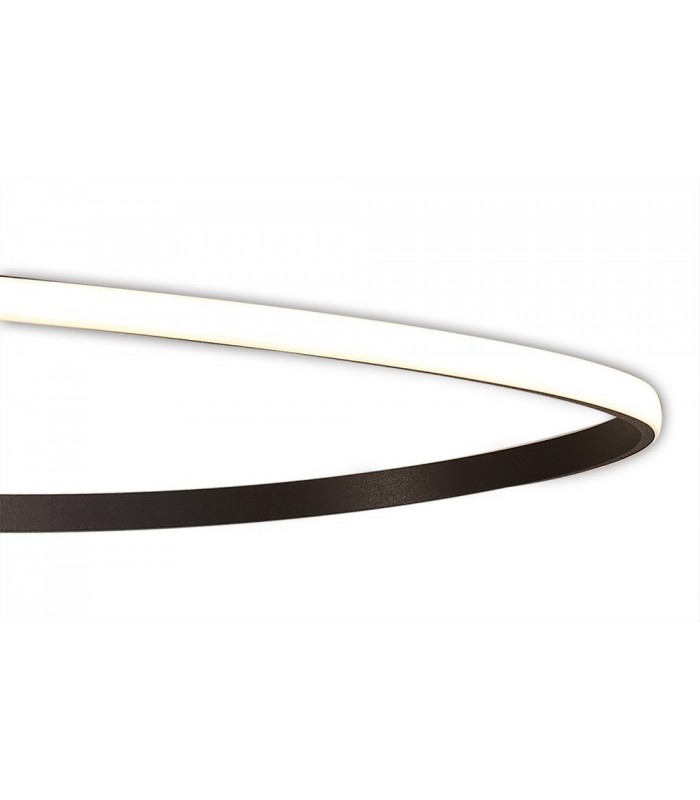 XL Semi Flush Ceiling 50W LED 2800K, 3900lm, Dimmable Frosted Acrylic, Brown Oxide - 6