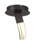 XL Semi Flush Ceiling 80W LED 2800K, 6200lm, Dimmable Frosted Acrylic, Brown Oxide - 3