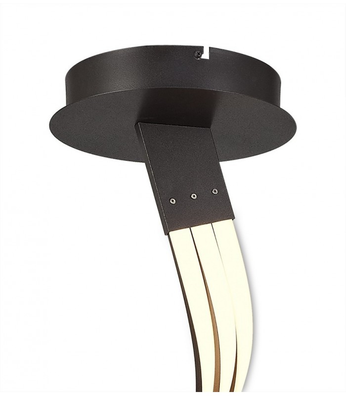 XL Semi Flush Ceiling 80W LED 2800K, 6200lm, Dimmable Frosted Acrylic, Brown Oxide - 3