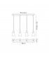 Linear Ceiling Pendant 4L 4 x E27 Max 40W, White, Black - 2