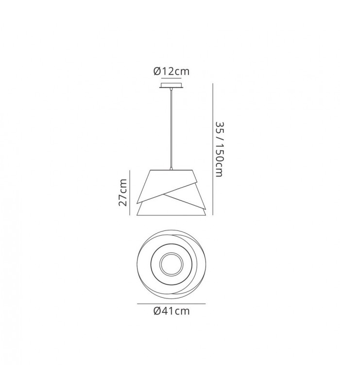 Dome Ceiling Pendant Medium 1x40W (No Inc), Alumimium, Iron - 2