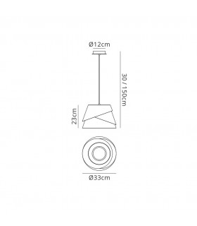 Dome Ceiling Pendant Small 1x40W (No Inc), Alumimium, Iron - 2