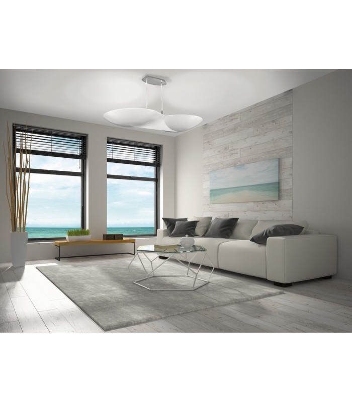 Ceiling Pendant 6 Light GU10, Chrome , White - 3