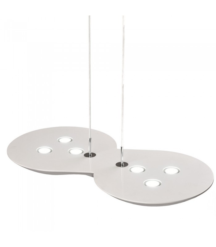 Ceiling Pendant 6 Light GU10, Chrome , White - 6