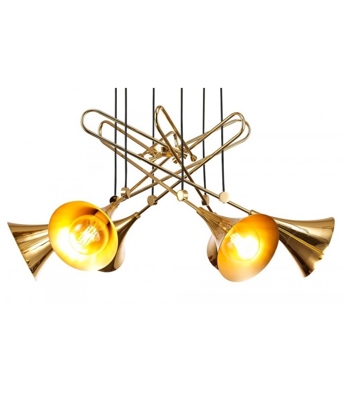 Ceiling Cluster Pendant 6 Light E27, Gold - 4