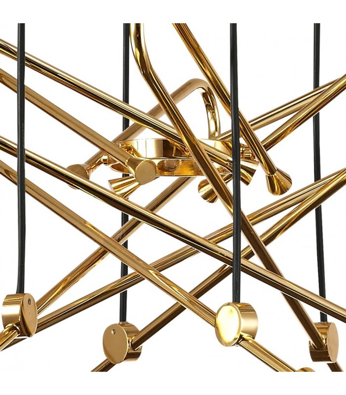 Ceiling Cluster Pendant 6 Light E27, Gold - 6
