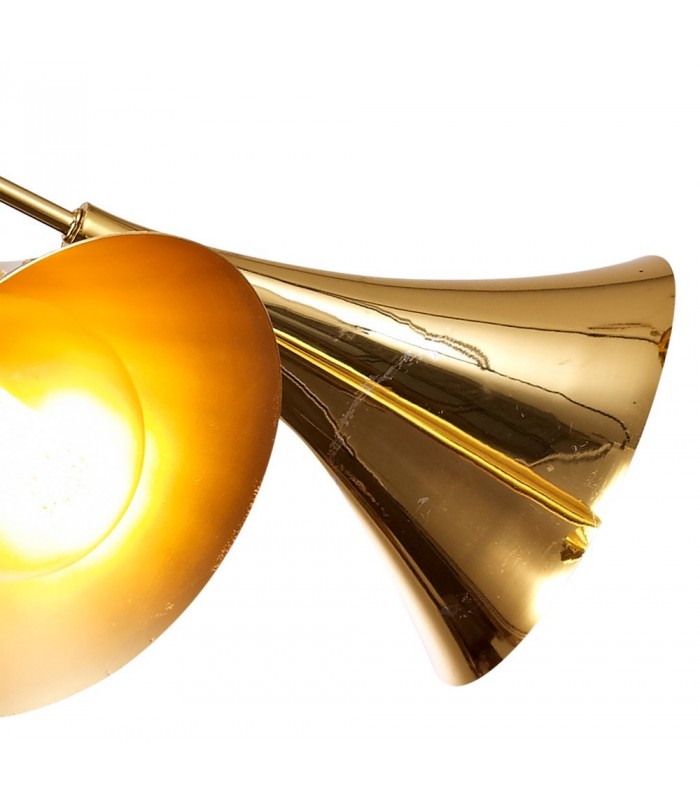 Ceiling Cluster Pendant 6 Light E27, Gold - 8