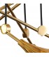 Ceiling Cluster Pendant 6 Light E27, Gold - 9