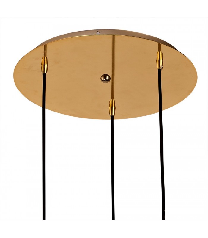 Ceiling Cluster Pendant 3 Light E27, Gold - 3